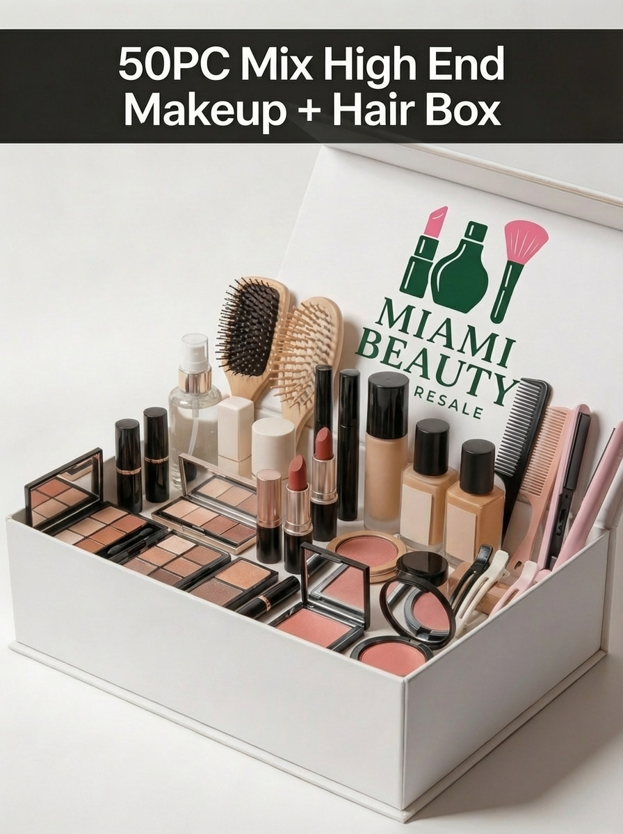 50PC Mix High End Makeup + Hair Box